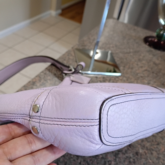 Coach Lilac Pebbled Leather Sling Crossbody Or Shoulder - Picture 16 of 17